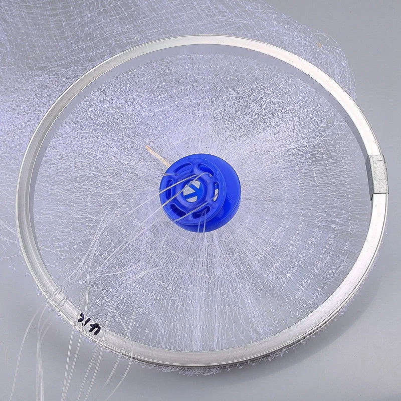 

8Ft Full Spread Nylon Filament Fish Gill Net Easy Throw Fishing For Hand Cast