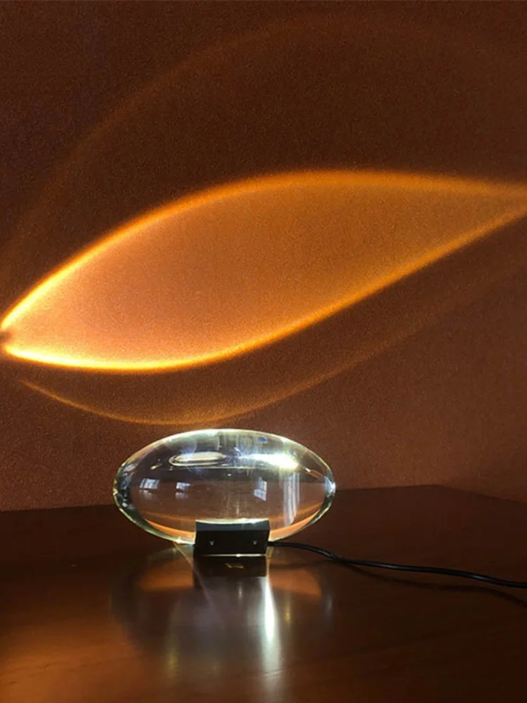 

Egg-shaped transmitter modern art crystal table lamp sky eye atmosphere projection desk lamp