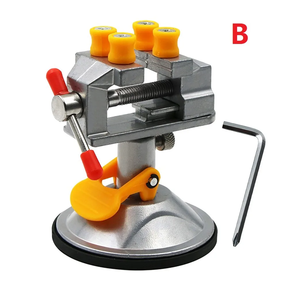 

Table Bench Vise Adjustable Fixed Electric Small Table Bench Vise 360° Rotatable Grinder Rotary For DIY Craft Mold Fixed Repair