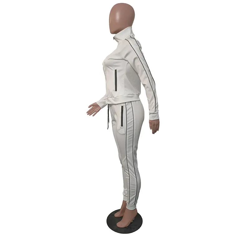 

Sport Jacquard Tracksuit Women Set Tracksuit Jacket Suits Pant Set Active Tracksuit Two Piece Fitness Outfit Set