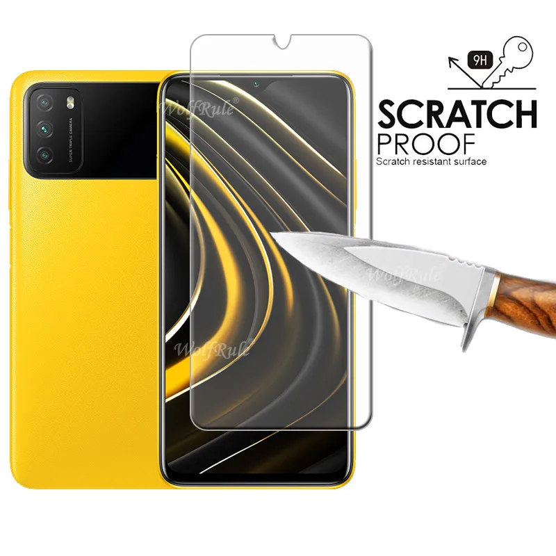 4 in 1 for xiaomi poco m3 glass for poco m3 tempered glass hd screen protector for redmi note 9t 5g poco x3 m3 pro camera glass free global shipping