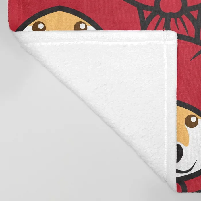 Одеяло с изображением собаки Шиба-ину милый детский дизайн красное одеяло s для