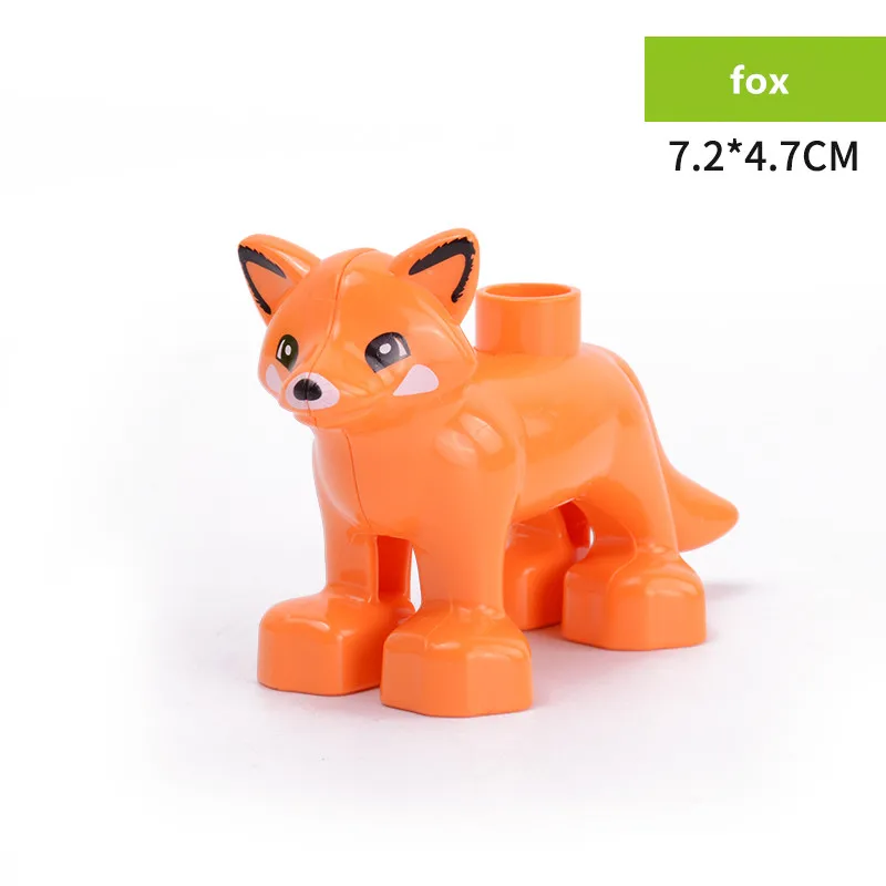 

LBLA 10 pcs Jungle Animal Building Blocks Accessories Big Size Particle Diy Figures Compatible with Large Size Toys for Kid
