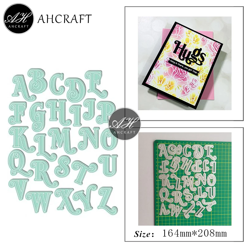 

AHCRAFT 26 English Alphabet Metal Cutting Dies for DIY Scrapbooking Photo Album Decorative Embossing Stencil Paper Cards Mould