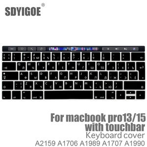 Аксессуары для ноутбука, чехол для клавиатуры macbook pro13 с тачбар, наклейки для клавиатуры, чехлы для клавиатуры A2159, A1706, A1707, A1989, A1990