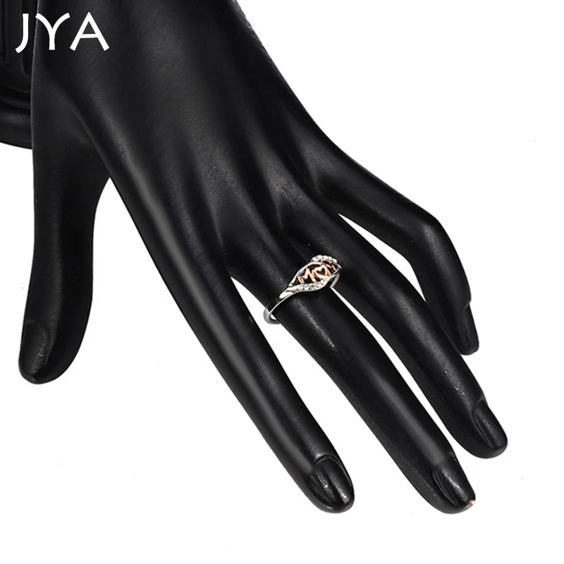 Новые Кольца для женщин подарок на день матери модные кольца с надписью Love Heart Wave