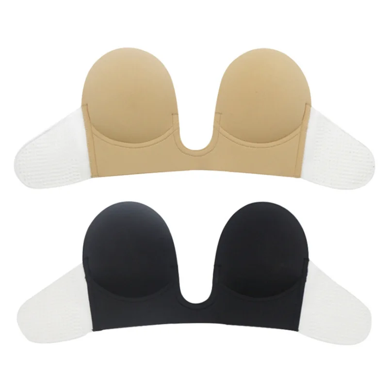

Strapless Seamless Deep V Bras Women U-Shape Double Invisible Push Up Top Bra Self Adhesive Sticky Bralette Backless Underwear