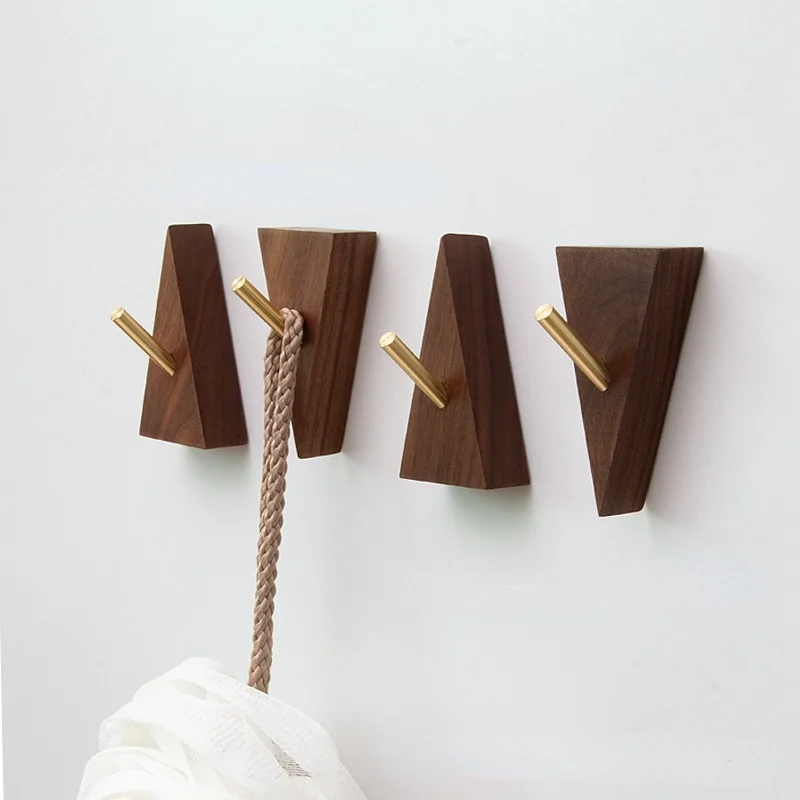 

Nordic japonês criativo nogueira faia de madeira maciça cobre casaco gancho decoração da parede quarto sala montagem do