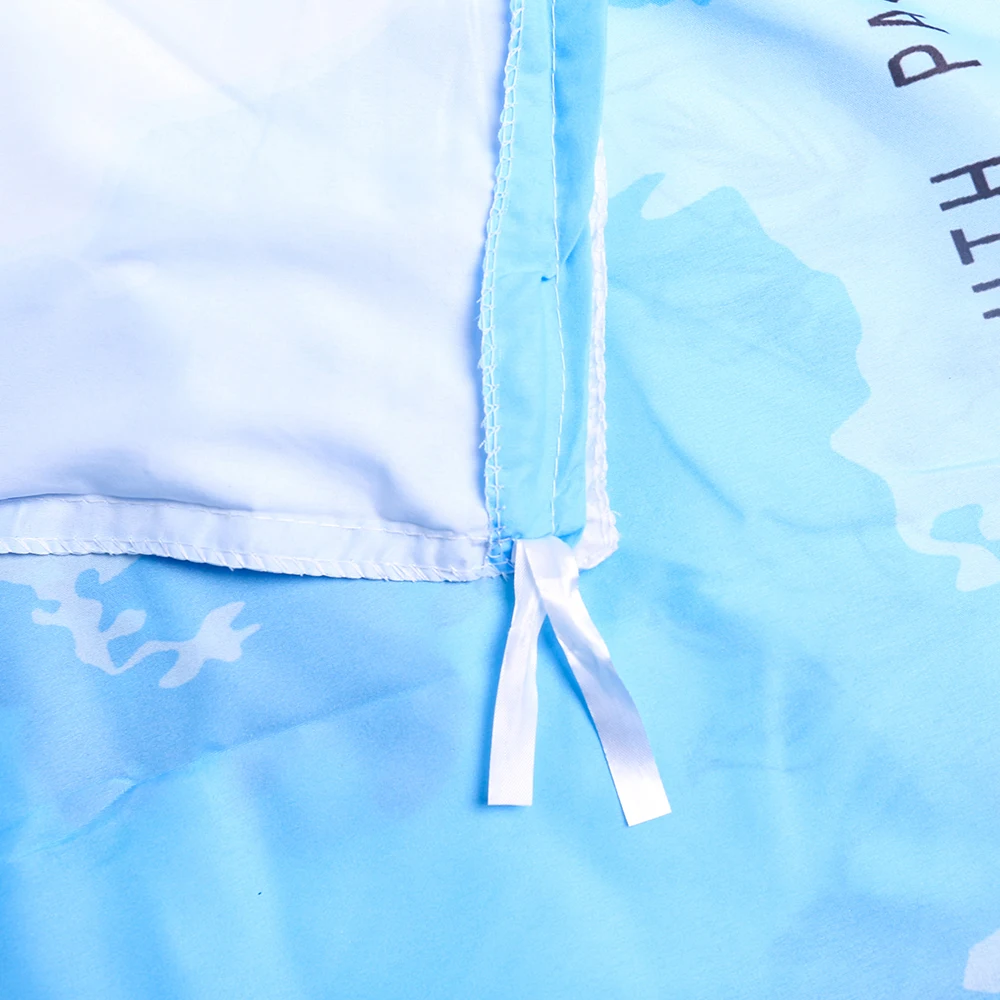 Комплект постельного белья с изображением карты мира пододеяльник HD принтом