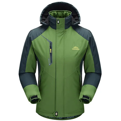 Мужская зимняя парка теплая водонепроницаемая куртка с капюшоном в стиле