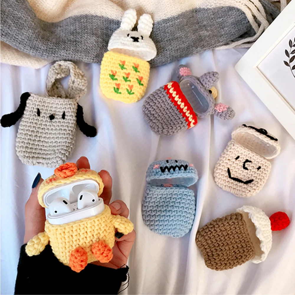 Милый защитный вязаный чехол ручной работы с героями мультфильмов силиконовый