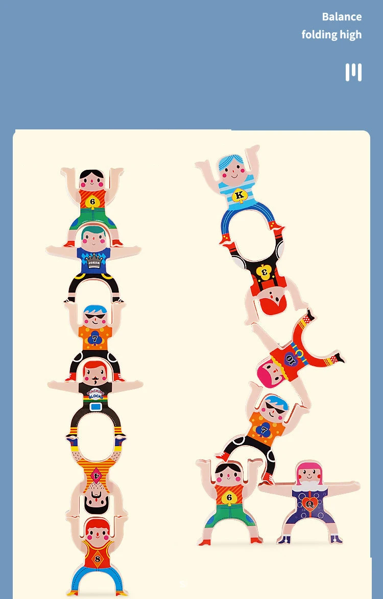 

NEW Children's Building Block Kindergarten Early Education Parent Child Interaction Board Game Folding Pile Up Toys