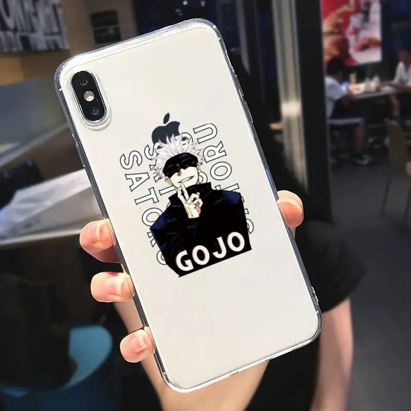 

Anime Jujutsu Kaisen Phone Case Transparent soft For iphone 5 6 7 8 11 12 s c se plus mini x xs xr pro max cover shell funda