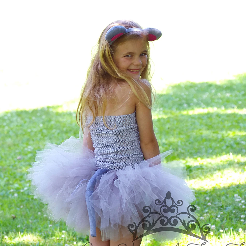 Детские костюмы для хеллоуина с серой мышкой Платье героями мультфильмов