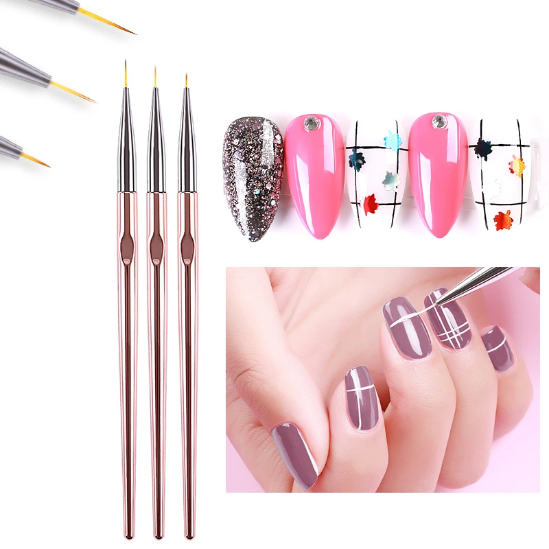 3 шт./компл. кисти для рисования ногтей подводка ручка акриловый инструмент нейл