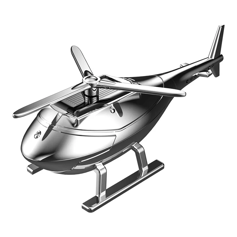 

Car Zinc Alloy Solar Helicopter Ornaments Balm Long Lasting Light Fragrance Car Perfume Aromatherapy Decoration Air Freshener