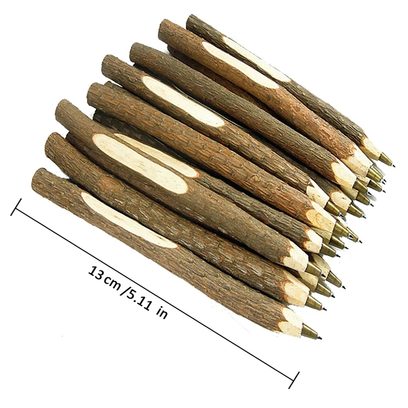 100 креативных ручных деревянных заводских веток шариковых ручек канцелярские