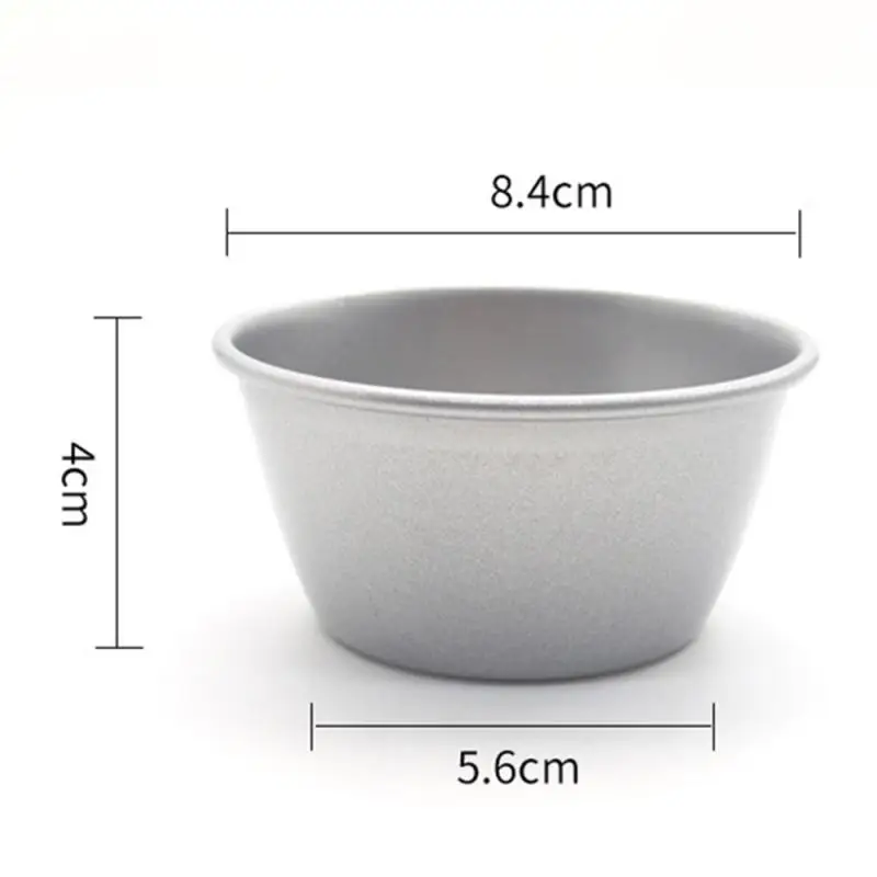 

1pcs Cake Mold Baking Cup Non Stick Carbon Steel Muffin Cup Round Shaped Pudding Egg Tart Mold Reusable Kitchen Baking Tools