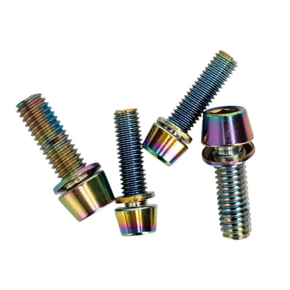 VIARON 6 шт. велосипедный вынос руля винты M5/M6 * 18 мм Riser болты красочный ультралегкий