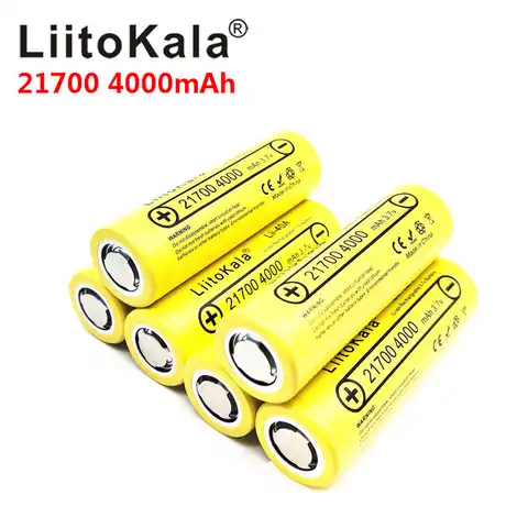 Литий-ионный аккумулятор Liitokala 21700, 4000 мАч, 3,7 в, 15 А