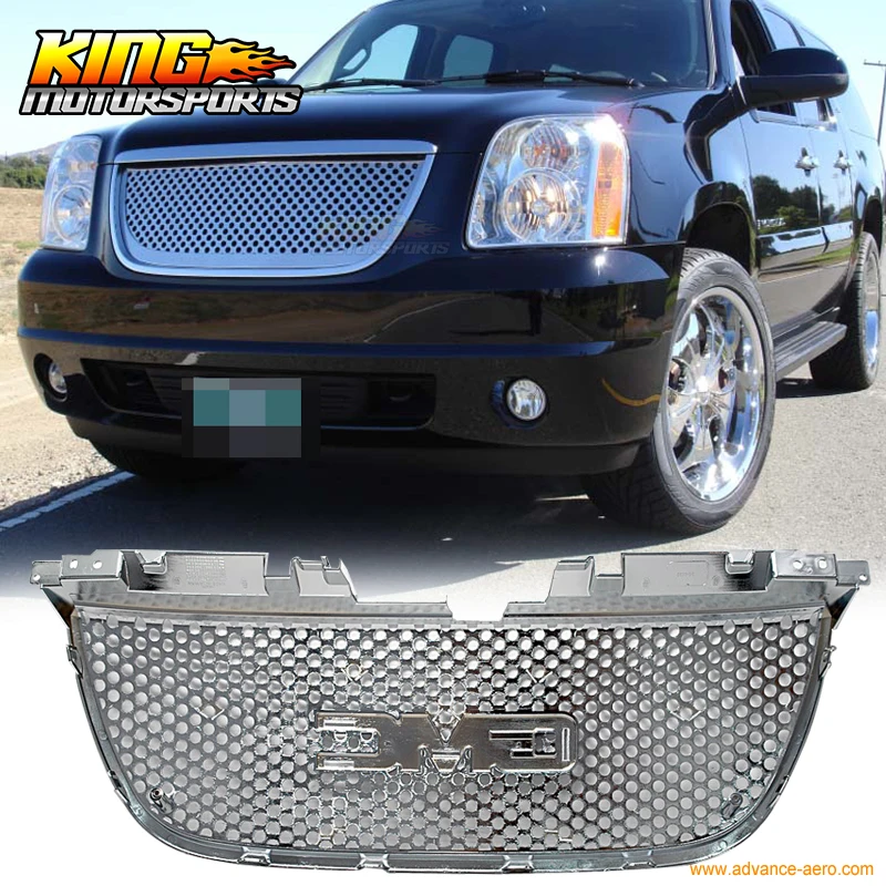 Подходит для 2007 2012 07 13 GMC Yukon Denali Chrome ABS передний бампер решетка 2008 США Внутренняя