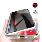 Магнитный чехол для iPhone 11 Pro XS MAX, XR, X, 10, 8, 7, 6 S Plus, металлический двухсторонний защитный чехол из закаленного стекла