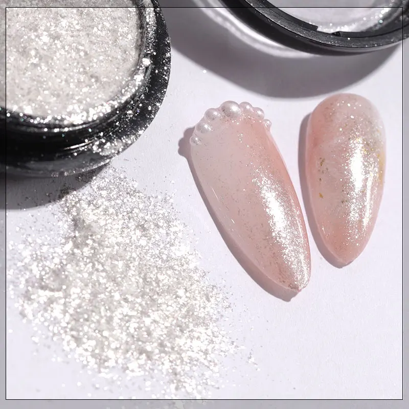 1 коробка блестящая пудра для ногтей в японском стиле самая яркая Пыль