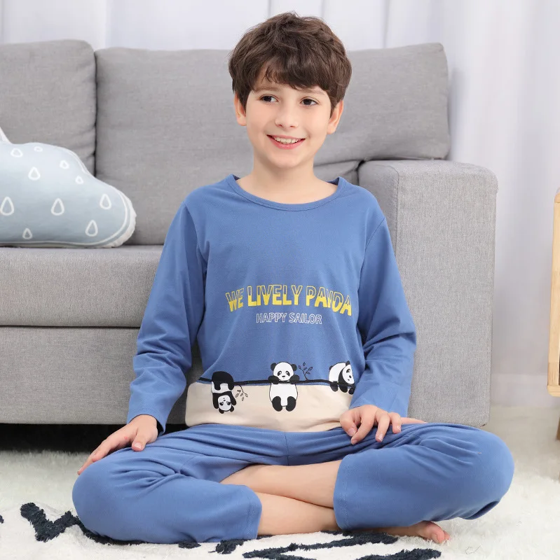 

Winter Teens Cotton Set Long sleeve Pyjamas Kids Teenage Clothes Children Pajamas Kids Boys Sleepwear Big Boys Night Suit Pajama