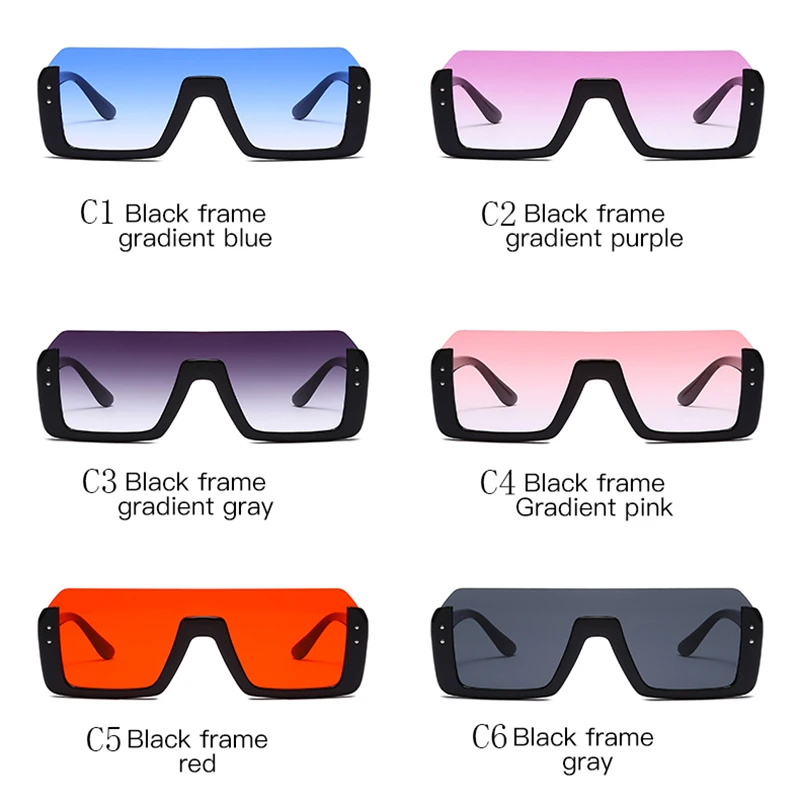 Солнцезащитные очки унисекс квадратные большие модные в винтажном стиле ретро с