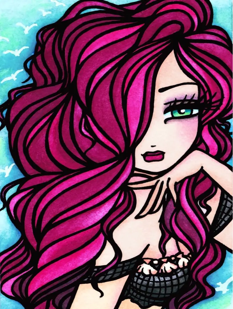

5D DIY Poured Glue Diamond Painting Kits Scalloped Edge Pretty Beautiful Anime Girl Handcraft Unique Gift Wall Decoration Canvas