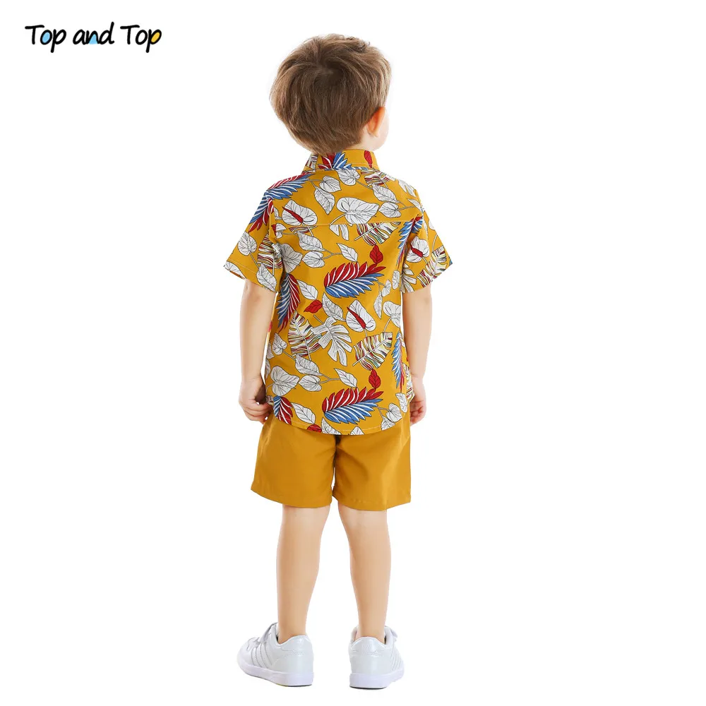 Комплект одежды для мальчиков рубашка с галстуком-бабочкой и шорты топ цветочным