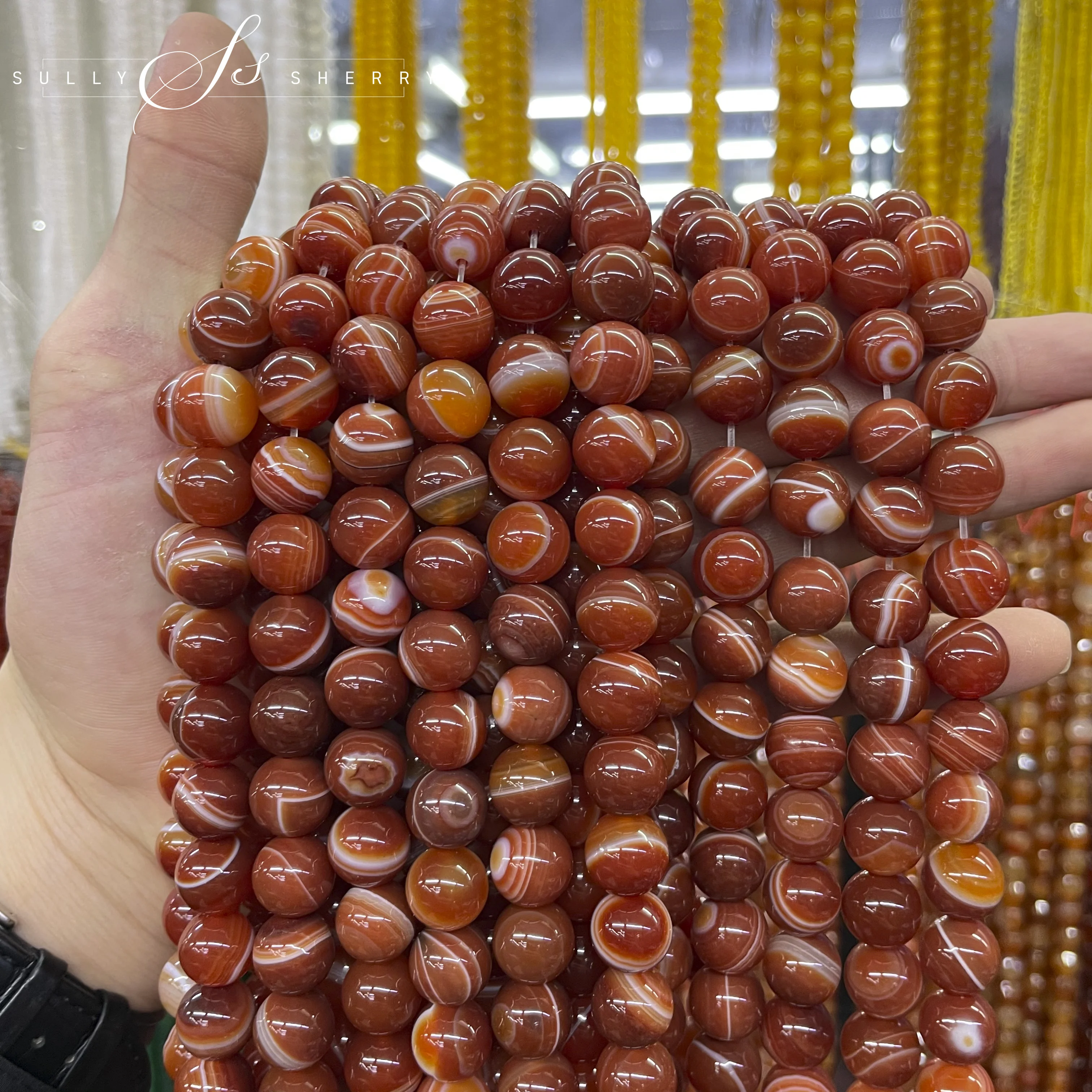 

Natural stone red sardonyx round loose Loose beads 4 6 8 10 12MM choose size for jewelry making