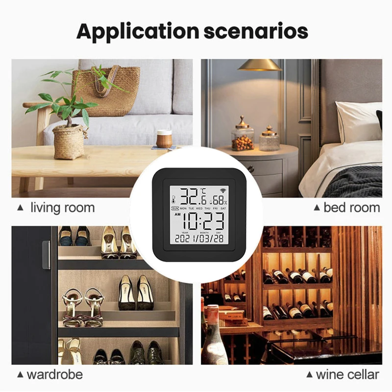 

3 In 1 Smart WiFi LCD+APP IR Remote Controller Temperature And Humidity Sensor Work With Alexa Goolge Home Tuya/smart Life
