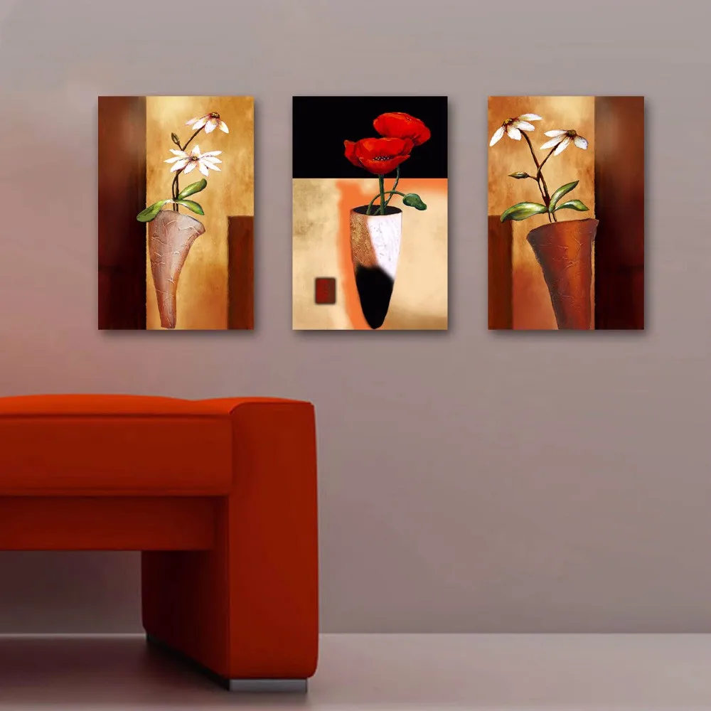 Раскраска по номерам 3 шт. счастливые цветы краски цвета растения редис картины