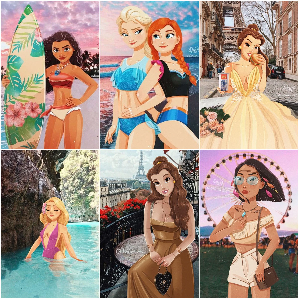 

Настенная картина из мультфильма «принцессы в современной жизни»