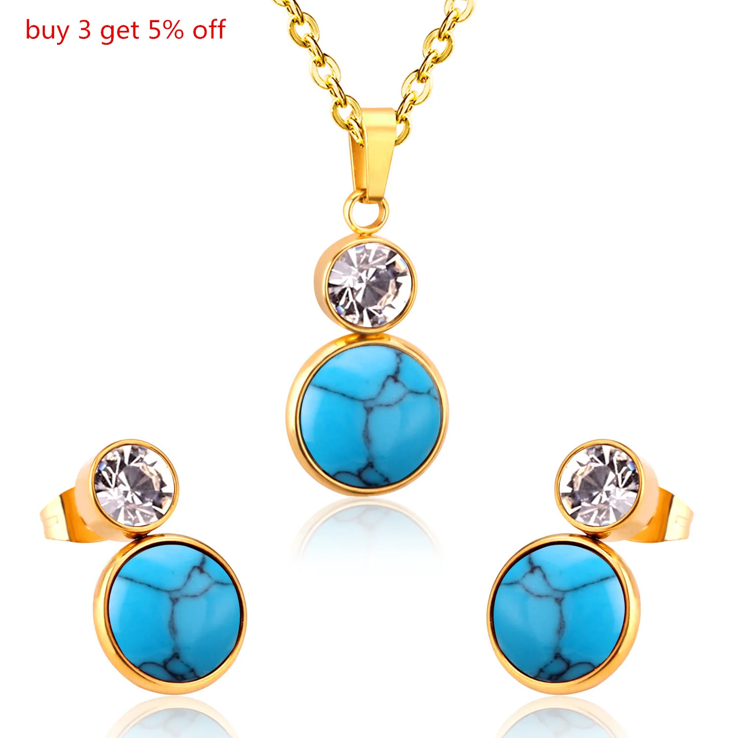 Роскошные хрустальные опалы из нержавеющей стали серьги ювелирные наборы Дубай