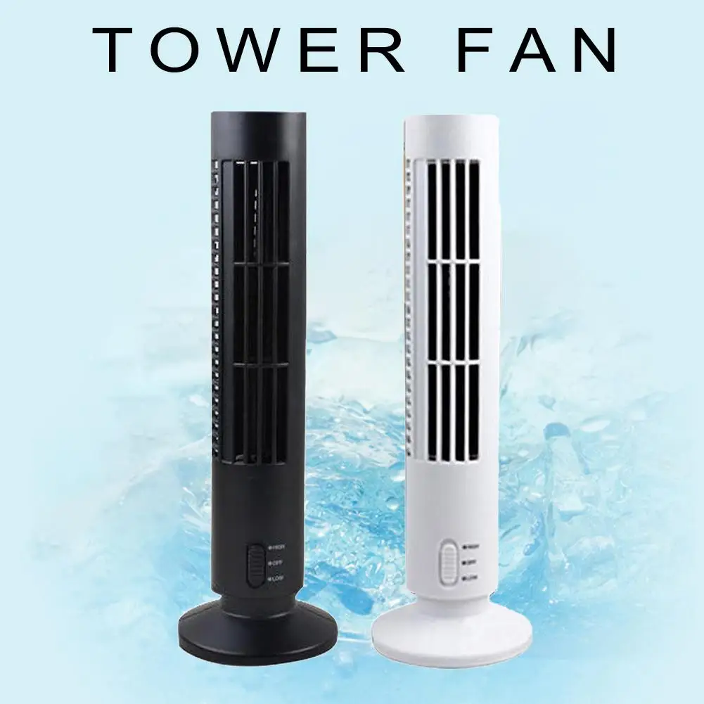 

Portable Floor Standing Fan Mini Tower Cooler Fan For Home Office USB Charger Vertical Bladeless Air Condition Fan For Desktop