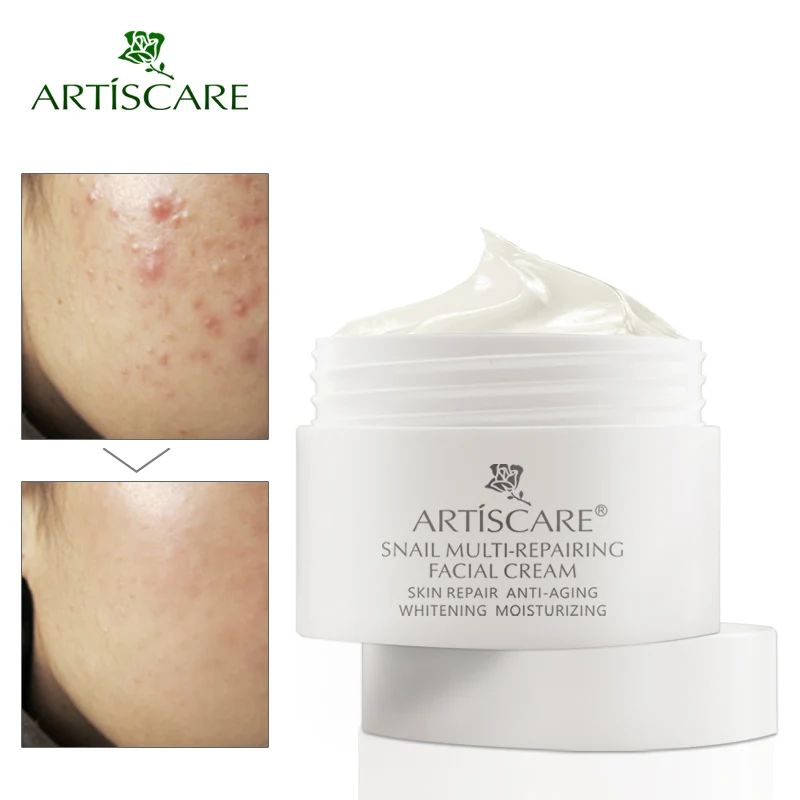 Крем для лица ARTISCARE Snail Repair + Пептидная Сыворотка глаз против морщин сужает поры