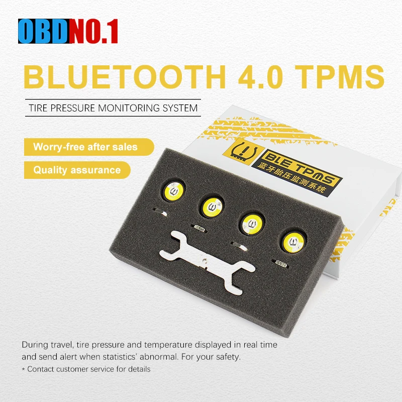 Автомобильная система контроля давления в шинах BLE TPMS с Bluetooth сигнализации