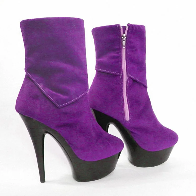 Женские лакированные ботильоны Wonderheel черные ботинки на платформе и высоком