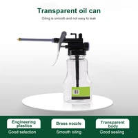 grease gun oil pump 250ml oil can plastic transparent hose high pressure hose oiler mini grease gun hose oil injector can