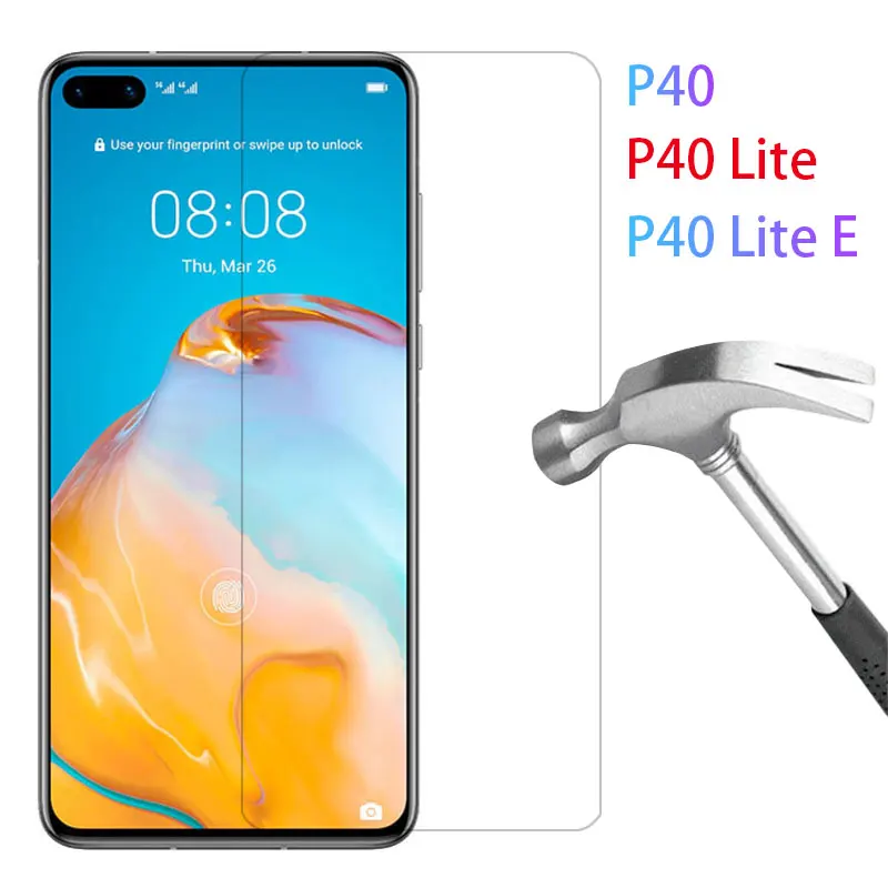 Чехол для huawei p40 lite e чехол из закаленного стекла huaweip40 p 40 P light p40lite экрана защитная
