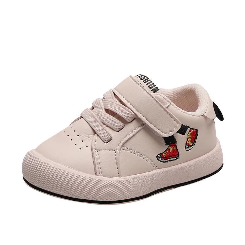 Детская обувь детская спортивная для малышей на весну и осень дышащая кожаная