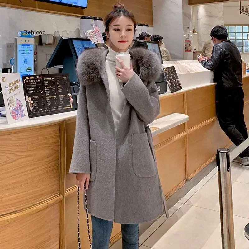 Пальто из искусственного меха зимняя куртка Женская Толстая пушистая
