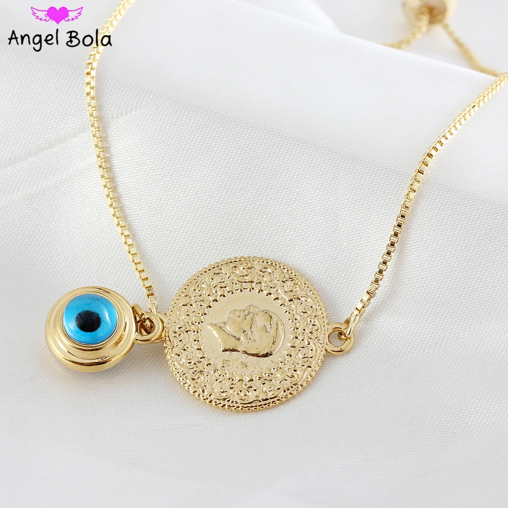 Исламский мусульманский модный счастливый демон глаз женский шарм браслет Аллах