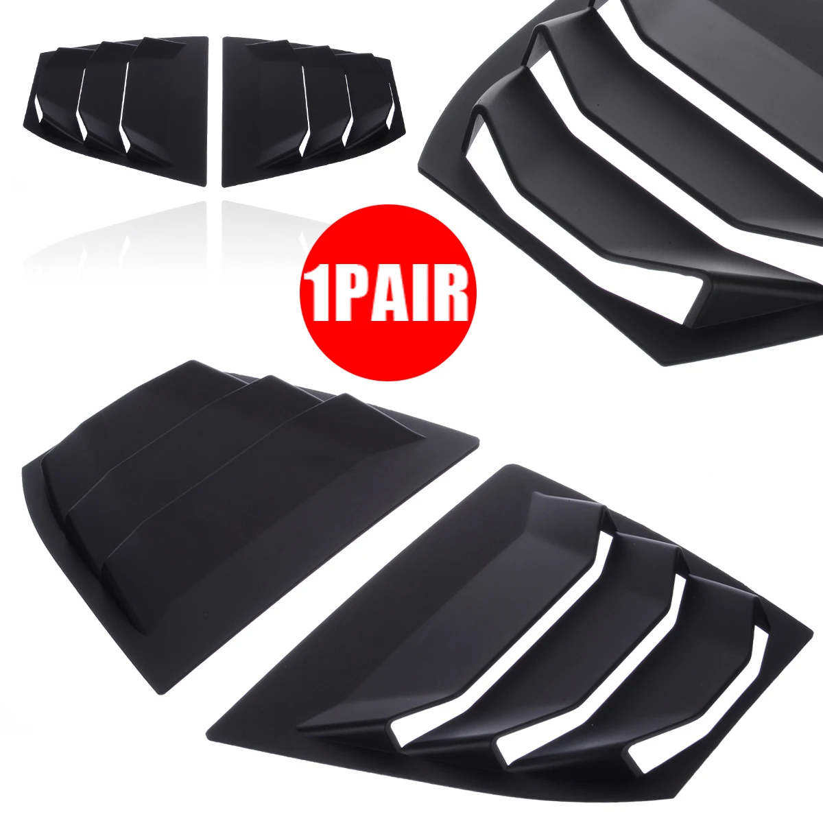 1 пара заднего четверти крышка Панель боковые окна жалюзи DIY Литье ABS Матовый