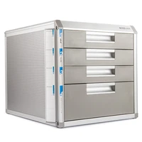 drawer file cabinet 45 layer aluminum alloy pc abs desktop office filing cabinet lock waterproof storage box stationery toolbox