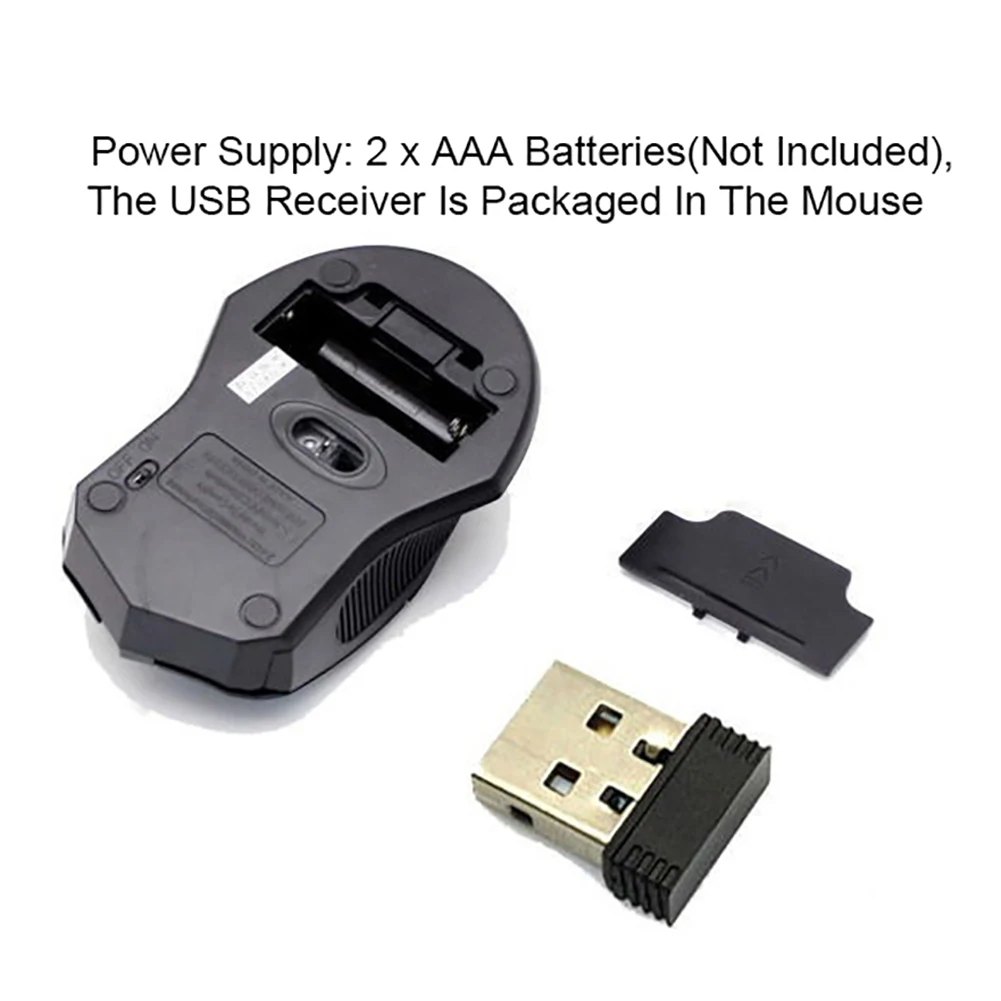 

2.4GHz Wireless Optical Mouse Mice with USB 2.0 Receiver for PC Laptop Computer