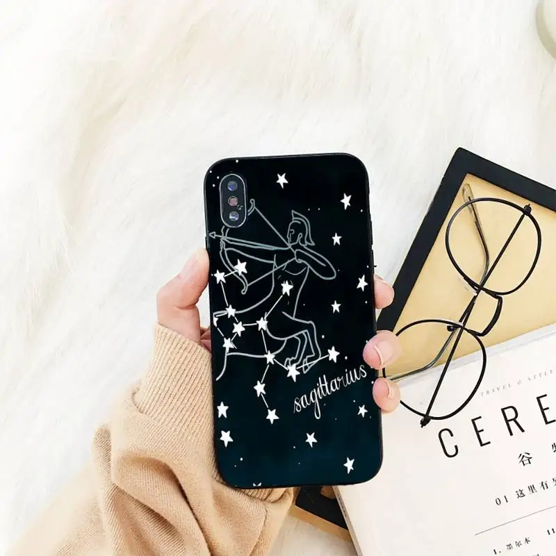 

Yinuoda constellation Zodiac Signs Bling Cute Phone Case For iPhone 11 8 7 6 6S Plus X XS MAX 5 5S SE 2020 XR 11 pro Cover