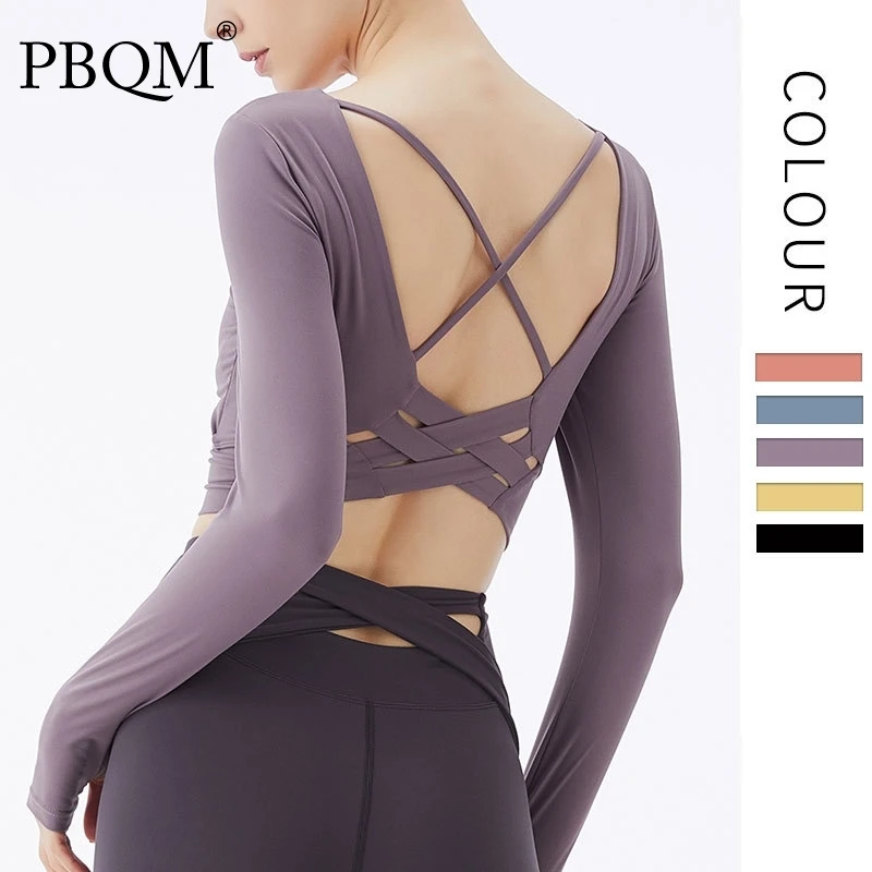 

PBQM летняя одежда для фитнеса Женская одежда для йоги влагопоглощение и пот темпераментный Топ для женщин эластичный 6T2315